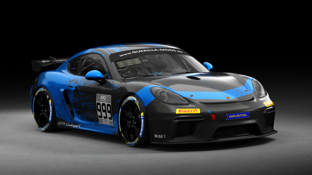 Porsche 718 Cayman GT4 Clubsport, skin rm_gt4_european_series_fictional_porsche_motorsport_blue_999