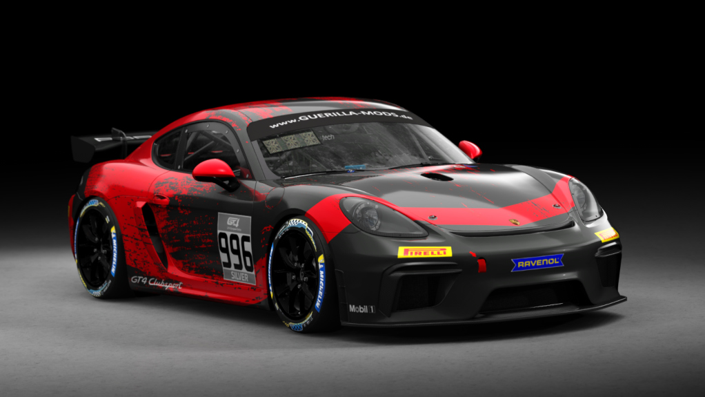 Porsche 718 Cayman GT4 Clubsport, skin rm_gt4_european_series_fictional_porsche_motorsport_red_996