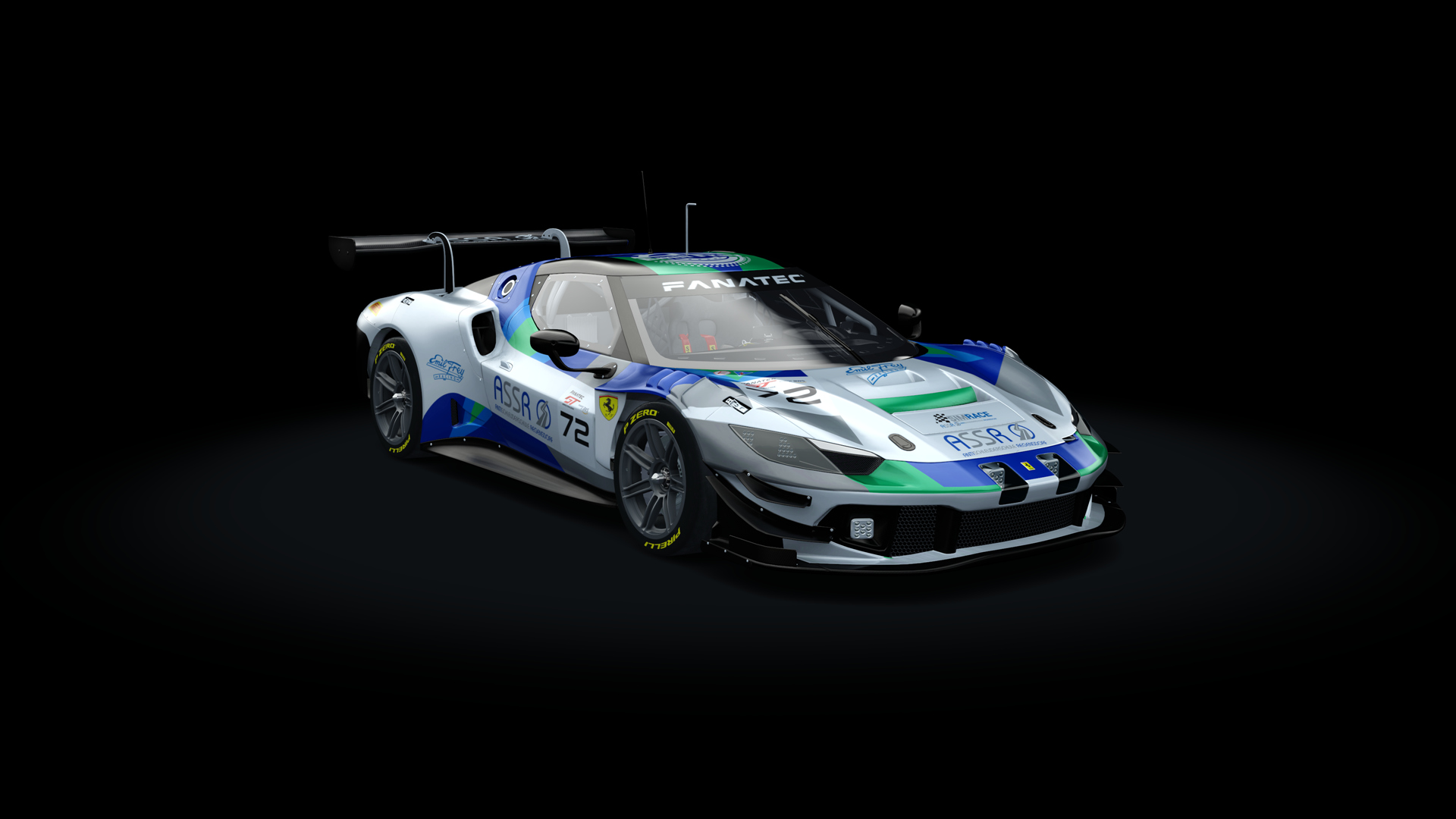 RCC Ferrari 296 GT3 2023 balanced, skin 2023 GT3 Team ASSR 72