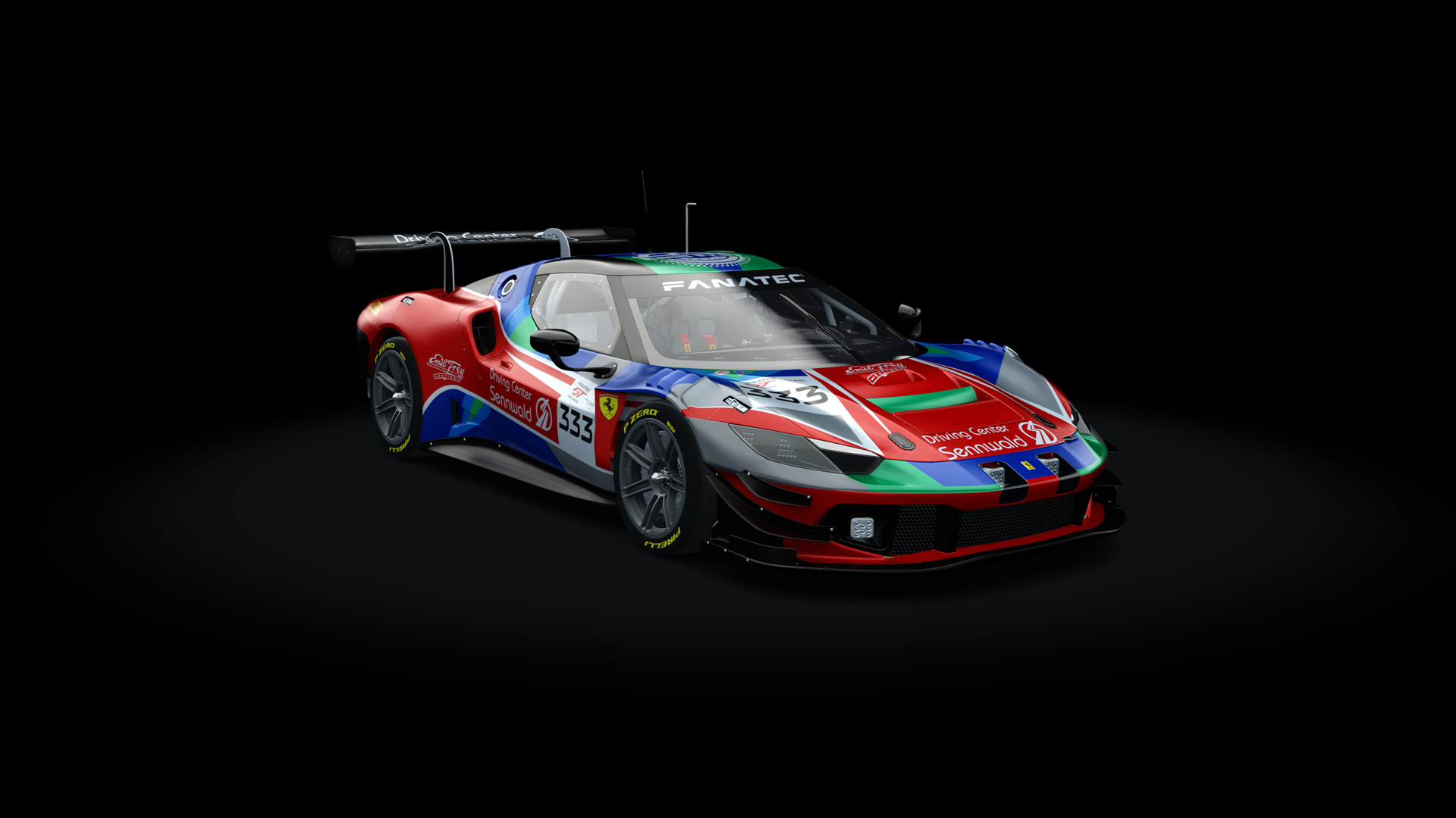 RCC Ferrari 296 GT3 2023 balanced, skin 2023 GT3 Team Driving Center Sennwald 333